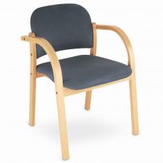 Besucherstuhl blau Besucherstühle Holz Konferenzstühle Nowy Styl Elva