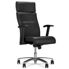 Bürostuhl schwarz Bürodrehstuhl moderne Bürostühle Leder Nowy Styl Neo-Lux