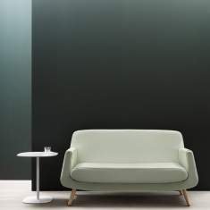 Designer Beistelltisch weiss Beistelltische Skandiform Matsumoto Mini
abgerundete Tischplatte