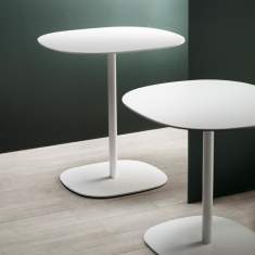 Designer Beistelltisch weiss Beistelltische Skandiform Matsumoto Mini
abgerundete Tischplatte