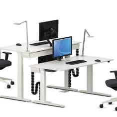 Büro höhenverstellbarer Schreibtisch höhenverstellbar Büromöbel Schreibtische VS Serie 910 C-Fuss elektrisch