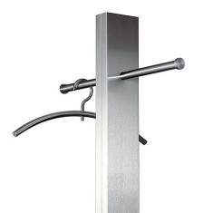 Kleiderständer Edelstahl Standgarderobe Garderobe D-Tec, Mister T