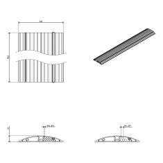 technisches Bild Dataflex Addit Kabelschutz 90 cm - gerade 412