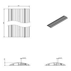 Technisches Bild Dataflex Addit Kabelschutz 60 cm - gerade 402