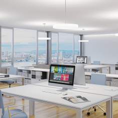 Pendelleuchte rund Pendelleuchten Büro Regent Milano Slim