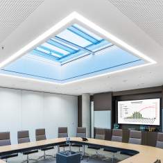 LED Deckeneinbaulampe weiß moderne Bürolampe länglich Lampe, Regent, Channel Deckenleuchte