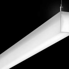 Büro Deckenlampen LED längliche Pendelleuchte Büro LED Büroleuchte, Regent, Flow