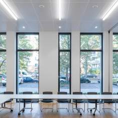 Büro Deckenleuchten länglich Deckenleuchte LED Büroleuchte weiß, Regent, Flow LED
