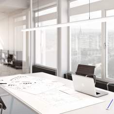 Büro Deckenleuchten länglich Pendelleuchte LED Büroleuchte, Regent, Purelite C-LED