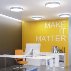 Büro Deckenleuchten LED moderne Büroleuchte rund, Regent, Solo Slim Office C-LED