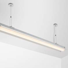 Leuchtröhre Büro Pendelleuchten länglich LED Büroleuchte weiß, Hansa, LED Alu Connect