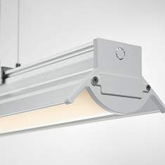 Leuchtröhre Büro Pendelleuchten länglich LED Büroleuchte weiß, Hansa, LED Alu Connect