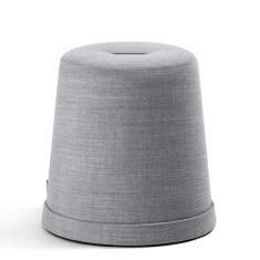Hocker grau Polsterhocker, Materia, Cap gepolstert