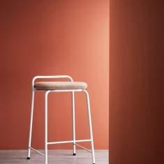 Barstuhl beige weiss Skandiform Soft Top Barhocker