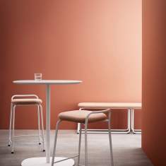 Barstuhl beige weiss Skandiform Soft Top Barhocker
