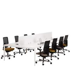Team-Tisch Büro Team-Tische Bench weiss Martela Alku
rechteckige Tischplatte