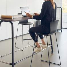 Stehtisch fahrbar Stehtische Büro Arbeitstisch Konferenztisch Sedus se:lab high desk