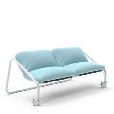 Mobiles Sofa türkis Lounge Sofa mit Rollen Sedus se:lab sofa