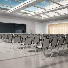 Besucherstuhl schwarz Besucherstühle Netzgewebe Konferenzstuhl mit Armlehnen Brunner, hero plus