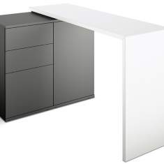 Empfangstheke für kleine Räume Büro Tresen weiß, werner works, K-Modul Stand