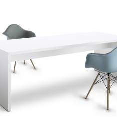 Schreibtisch Wangenfuss Schreibtische weiß, werner works, K-Modul Work und Meet