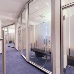 Raumteiler Trennwand Glas, Goldbach Kirchner, Akustik Trennwand T42/T43