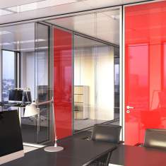 Raumhohe Trennwände Büro Raumteiler Glas Goldbach Kirchner Akustik Trennwand Zweischeiben-Ganzglaswand T55