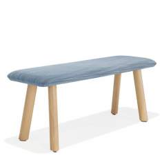 Bank Holz Hocker blau Kusch+Co 6800 Creva Hockerbank