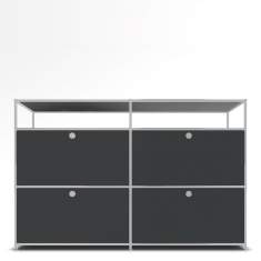 Sideboard Büro schwarz Schränke modular Schrank System4, Sideboards