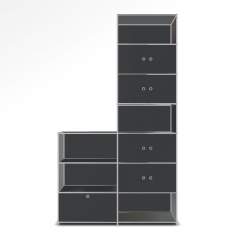 Regalschrank modular Regal schwarz Büro Büromöbel System4 Regale