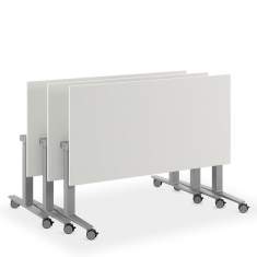 Klapptisch weiss Klapptische mit Rollen Rolltisch klappbar Büro König + Neurath TALO.YOU Staffeltisch