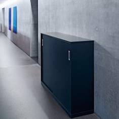 Schiebetürenschrank, Sideboard Büro, Holz, Echo, Standard