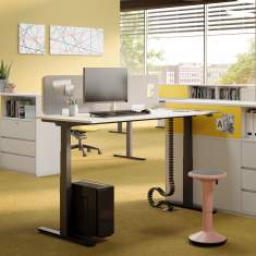Höhenverstellbarer Schreibtisch elektrisch ergonomische Schreibtische Palmberg Crew T