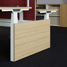 höhenverstellbarer Team-Tisch Büro Team-Tische elektromotorisch höhenverstellbar Palmberg Crew T Bench