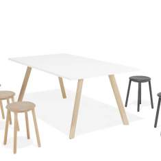 Konferenztisch Holz Konferenztische Büro Tisch weiss Kusch+Co 6850 Creva
rechteckige Tischplatte