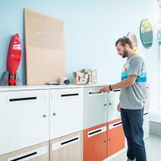 Schliessfachschränke weiss Lockerschränke Büro Sedus grand slam Schliessfachschrank