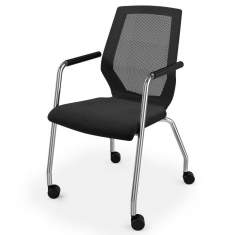 Besucherstühle mit Rollen Stuhl Netzgewebe König + Neurath JET.II Besucherstuhl