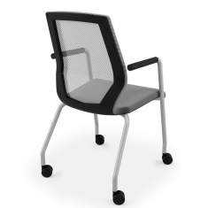 Besucherstühle mit Rollen Stuhl Netzgewebe JET.II Besucherstuhl