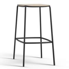 Barstuhl Stahl Barhocker Holzschale Brunner nate s