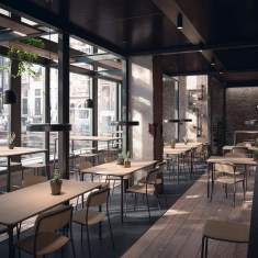 Brunner nate s Bank Sitzbank im Einsatz in Cafeteria- und Restaurantbereichen