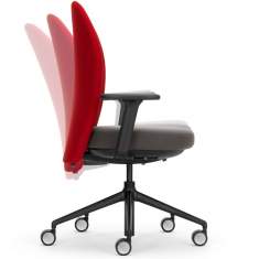 Bürostuhl rot Bürostühle Bürodrehstuhl mit Armlehnen Büro Girsberger Marva