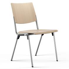 Besucherstuhl Holz Besucherstühle Holzschale Konferenzstuhl Cafeteria Stuhl Stapelstuhl  Brunner, hero plus
stapelbar