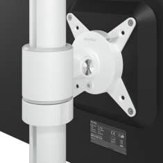 Monitorarm Aluminium Monitorhalterung, Tischklemme, Kabellochbefestigung, Monitor-Befestigung Dataflex Viewlite Monitorarm in weiss 100