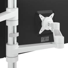 Monitorarm Aluminium Monitorhalterung, Tischklemme, Kabellochbefestigung, Monitor-Befestigung Dataflex Viewlite Monitorarm in weiss 140
