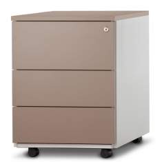 Bürocontainer braun mit Rollen fahrbar Hängeregister, König + Neurath, CONTAINER