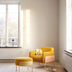 Polsterhocker gelb Lounge Skandiform Bolero Hocker