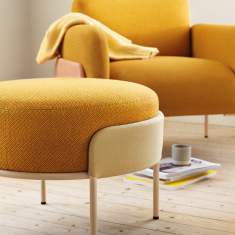 Polsterhocker gelb Lounge Skandiform Bolero Hocker