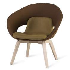 Loungesessel braun Sessel Holz Skandiform Deli Lounge