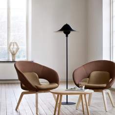 Loungesessel braun Sessel Holz Skandiform Deli Lounge