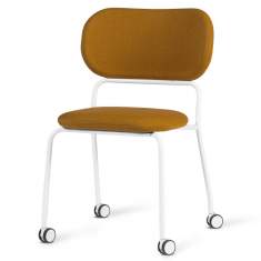 Besucherstuhl auf Rollen Besucherstühle dunkel orange Konferenzstuhl Skandiform Soft Top